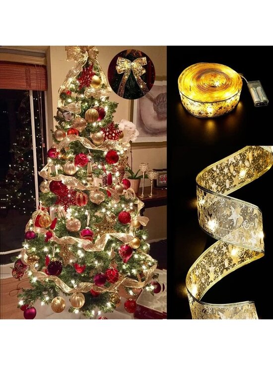 Accents | New 32ft Christmas Tree String Lights 10 Led Copper Wire ...